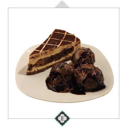 چیزکیک و بستنی شکلاتی