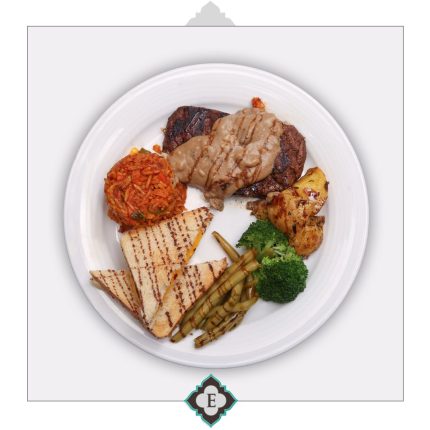220gr of beef fillet grilled to your desire temperature, served with fresh seasonal vegetables and cheese toasties,mushroom sauce on cast iron